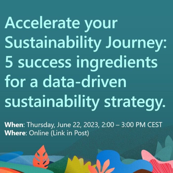 Webinar: 5 success ingredients for a data-driven sustainability strategy